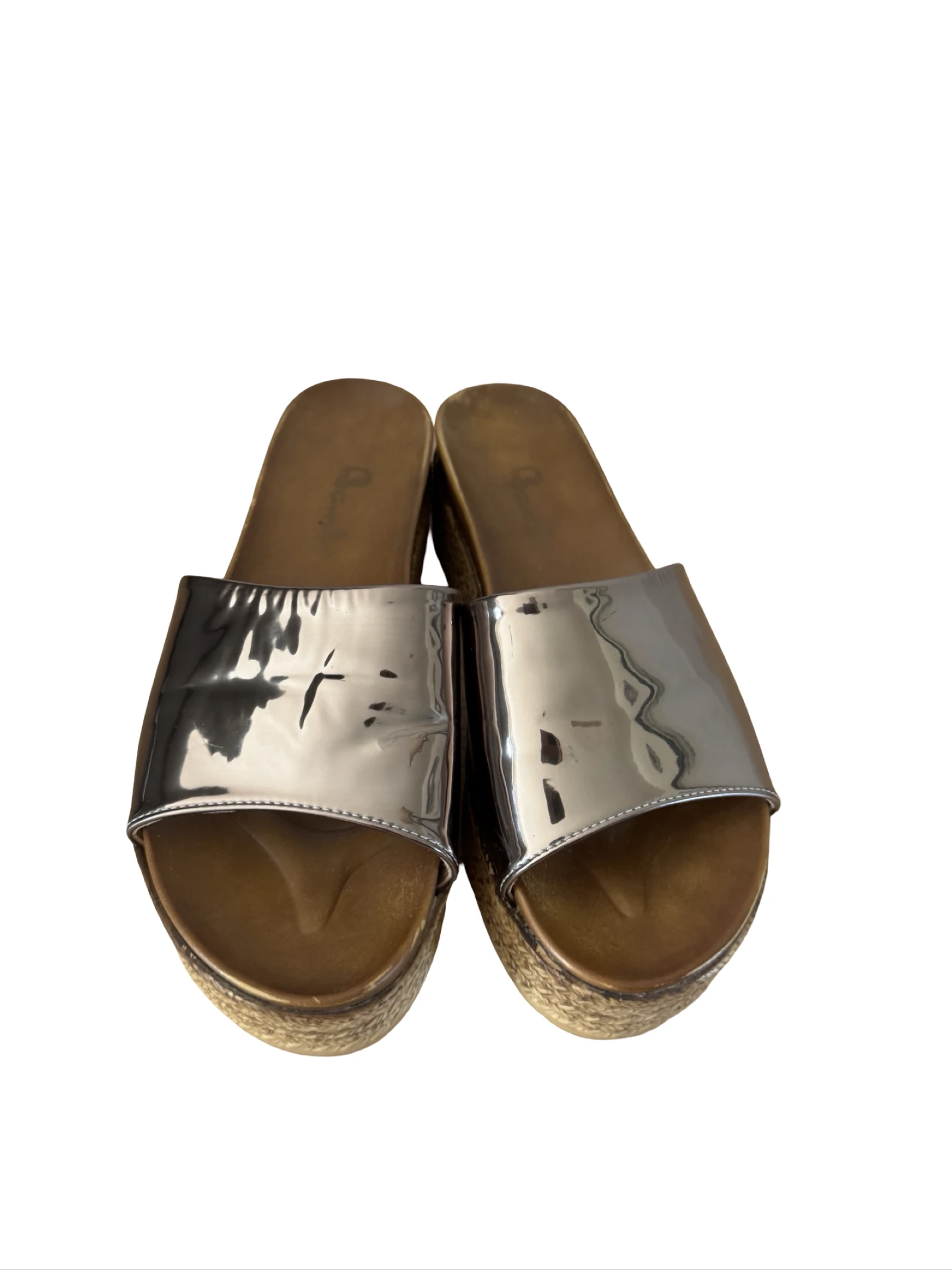 Bambi plateau slippers metallic taupe maat 37 – photo 2